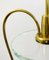 Italian Brass & Glass Pendants Lights in the Style of Fontana Arte, Italy, 1970s, Set of 2 9