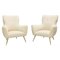 Italian Armchairs in Upholstery, Italy, 1950s, Set of 2 1