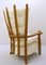 Carved Oak & Upholstery High Back Armchair by Guillerme & Chambron 2