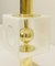 Italian Brass and White Glass Cubes Table Lamps, Set of 2 3
