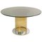 Italian Dining Table in the Style of Salocchi with Smoked Round Glass Top 1