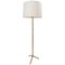 Tripod Faux Bamboo Brass Floor Lamp, Image 1