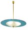 Saucer Shaped Chandelier in the Style Fontana Arte, Italy, 1960s 2