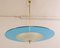 Saucer Shaped Chandelier in the Style Fontana Arte, Italy, 1960s 7