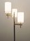 Italian Floor Lamp with Three Opaline Shades in the Style Stilnovo, 1950s 2