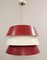 Italian Red and White Metal Pendant Lamp, 1960s, Image 6