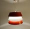 Italian Red and White Metal Pendant Lamp, 1960s 5