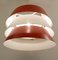 Italian Red and White Metal Pendant Lamp, 1960s 4