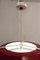Lámpara colgante italiana de metal rojo y blanco, años 60, Imagen 3
