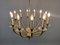 12-Arm Brass and Glass Chandelier by Gio Ponti, Image 8