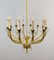 12-Arm Brass and Glass Chandelier by Gio Ponti, Image 10