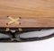 Italian Oval Teak, Bamboo, and Leather Rope Coffee Table with Plywood Top 2