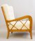 Armchairs with Cream Upholstery by Paolo Buffa, Italy, 1940s, Set of 2 4