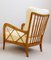 Armchairs with Cream Upholstery by Paolo Buffa, Italy, 1940s, Set of 2, Image 3