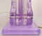 Lavendel Murano Glas Tischlampen, 2er Set 4