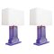 Lavender Murano Glass Table Lamps, Set of 2 1