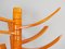 Sculptural Orange Lacquered Wooden Coat Rack by Bruce Tippett Renna 4