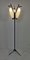 Italienische Stehlampe aus Opalglas & Messing, 1950er 6