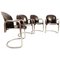 Dialogo Chromed Dining Chairs by Tobia Scarpa for B&B Italia, 1970s, Set of 4 1
