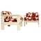 Armchairs in Cream Lacquered Wood by Silvano Passi, Set of 2 1