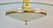 Mid-Century Pendant Light in Glass and Brass, Image 10