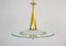 Mid-Century Pendant Light in Glass and Brass, Image 2