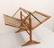 Wood and Brass Magazine Rack by Cesare Lacca, 1950s 2