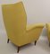 High Back Armchairs with Curry Yellow Upholstery by Gio Ponti, 1950s, Set of 2 4