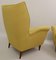 High Back Armchairs with Curry Yellow Upholstery by Gio Ponti, 1950s, Set of 2, Image 4