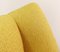 Poltrone con schienale alto e rivestimento giallo di Gio Ponti, anni '50, set di 2, Immagine 3