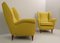 High Back Armchairs with Curry Yellow Upholstery by Gio Ponti, 1950s, Set of 2 2