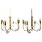 Italian Brass Chandeliers, Set of 2, Image 1