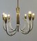 Italian Brass Chandeliers, Set of 2 8