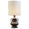 Fat Lava Brown Ceramic Table Lamp 1