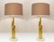 Brass and Glass Tubes Table Lamps, Italy, Set of 2 2