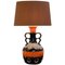 Fat Lava Orange and Brown Ceramic Table Lamp 1
