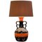 Fat Lava Tischlampe in Orange & Braun aus Keramik 1