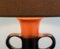 Fat Lava Orange and Brown Ceramic Table Lamp, Image 5