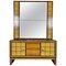 Italian Art Deco Chest of Drawers with Standing Mirror, Image 1