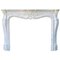 White Carrara Marble Fireplace in Louis XV Style 1