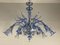 Venezianischer Kronleuchter aus blauem Muranoglas von Venini, 1940er 6