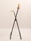 Italian Black Metal, Wood and Brass Folding Valet Stand, 1950s, Image 3