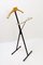 Italian Black Metal, Wood and Brass Folding Valet Stand, 1950s 5