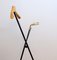 Italian Black Metal, Wood and Brass Folding Valet Stand, 1950s 2