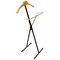 Italian Black Metal, Wood and Brass Folding Valet Stand, 1950s, Image 1