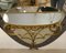 Grand Miroir avec Table Console de Cristal Art, 1950s 5