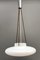 Opaline Glass Pendant Lamp with Adjustable Leather Cords, Italy 2