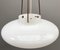 Opaline Glass Pendant Lamp with Adjustable Leather Cords, Italy 6