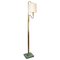 Brass and Glass Floor Lamp, Italy 1