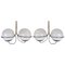 Glass and Chrome Italian Sconces, Set of 2 1